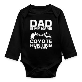Conception de coyote pour les réacteurs de coyote - Body Bébé bio manches longues - noir - Devant