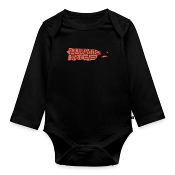 Puerto Rico Republic Caribbean South America Gift - Organic Longsleeve Baby Bodysuit - black - Front
