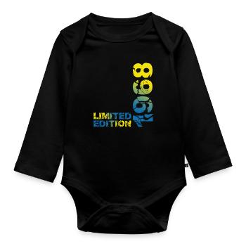 1968 Limited Edition Birthday Gift Wife Husband - Organic Longsleeve Baby Bodysuit - black - Front
