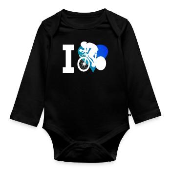 Vélo de route Cyclisme sur route Hommes Vélo de route Cyclisme sur route - Body Bébé bio manches longues - noir - Devant