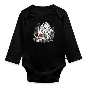 Ampel Ruhe in Frieden RIP - Baby Bio-Langarm-Body - Schwarz - Vorne