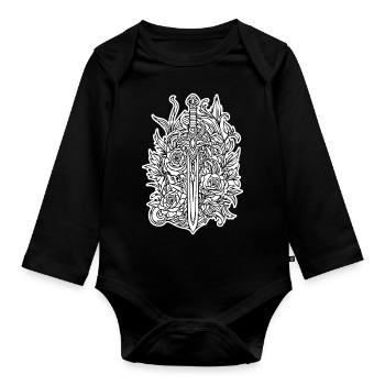 Knife Cutler Knife Lover - Organic Longsleeve Baby Bodysuit - black - Front
