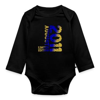 2011 August Limited Edition 12. Geburtstag Outfit - Baby Bio-Langarm-Body - Schwarz - Vorne