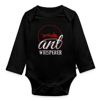 Ferme Fourmi Whisperer Ameisen - Body Bébé bio manches longues - noir - Devant