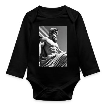 Zeus IV - Baby Bio-Langarm-Body - Schwarz - Vorne
