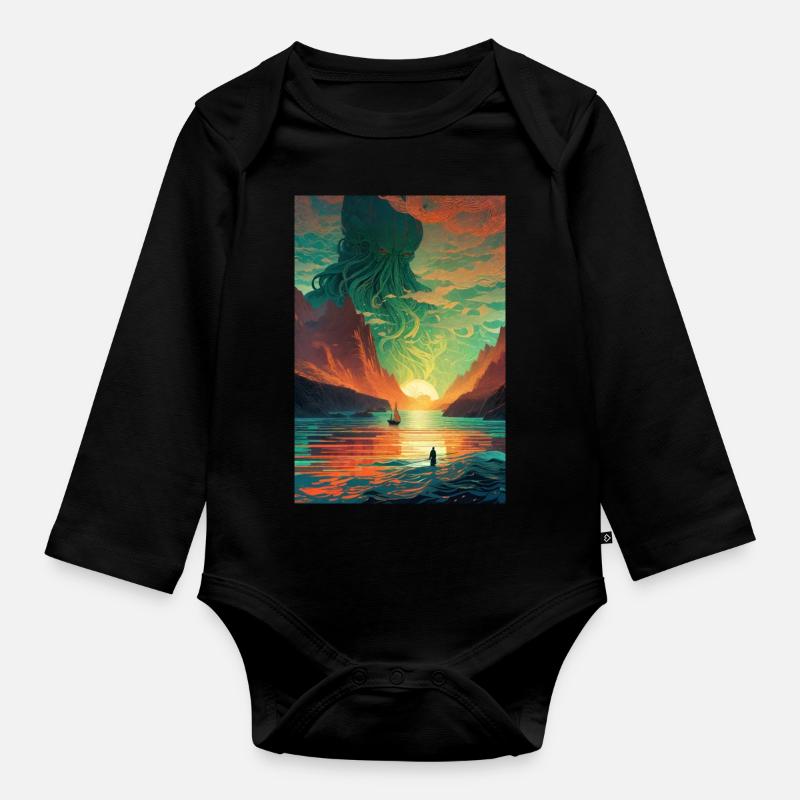 Cthulhu Ier - Body Bébé bio manches longues - noir