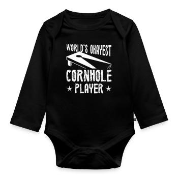 Le joueur de cornhole le plus correct du monde Lustiges cornhole - Body Bébé bio manches longues - noir - Devant