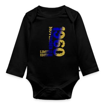 1960 ' s novembre Limited Edition 63e anniversaire décoration - Body Bébé bio manches longues - noir - Devant