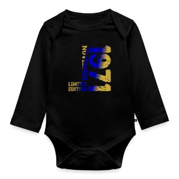 1971 novembre édition limitée 52e anniversaire décoration - Body Bébé bio manches longues - noir - Devant