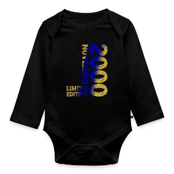 2000 novembre édition limitée 23e anniversaire décoration - Body Bébé bio manches longues - noir - Devant