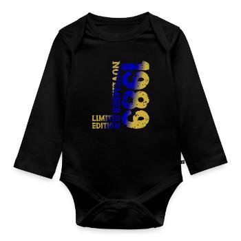 1989 novembre édition limitée 34e anniversaire décoration - Body Bébé bio manches longues - noir - Devant