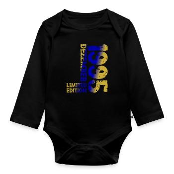 1995 décembre édition limitée 28e anniversaire décoration - Body Bébé bio manches longues - noir - Devant