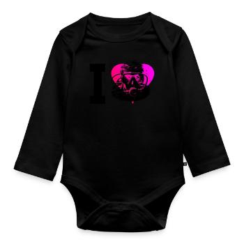 Diver Taucher Scuba Tauchen Diving Free Dive - Organic Longsleeve Baby Bodysuit - black - Front