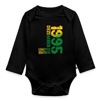 1995 décembre édition limitée 28e anniversaire décoration - Body Bébé bio manches longues - noir - Devant