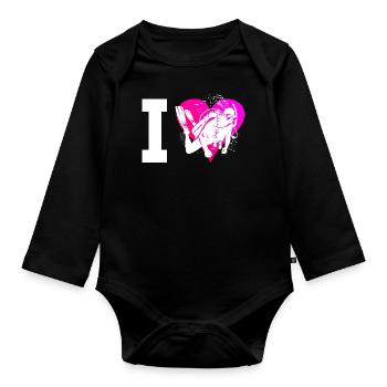 Diver Diving Hommes Scuba Diver Diver - Body Bébé bio manches longues - noir - Devant