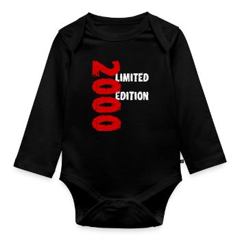 2000 Limited Edition Birthday Gift Wife Husband - Organic Longsleeve Baby Bodysuit - black - Front