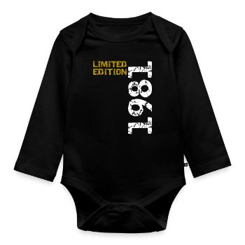 1981 Limited Edition Geburtstag Geschenk Frau Mann - Baby Bio-Langarm-Body - Schwarz - Vorne