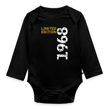 1968 Limited Edition Birthday Gift Wife Husband - Organic Longsleeve Baby Bodysuit - black - Front