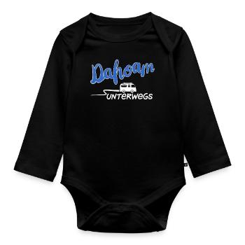 Dahoam unterwegs Bus - Baby Bio-Langarm-Body - Schwarz - Vorne