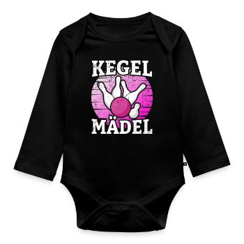 Kegel Mädel - Baby Bio-Langarm-Body - Schwarz - Vorne