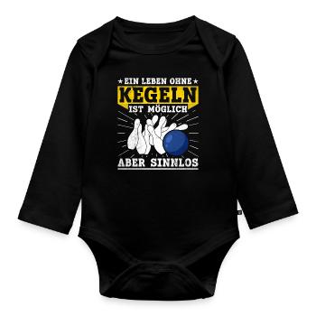 A life without skittles is possible but pointless - - Organic Longsleeve Baby Bodysuit - black - Front