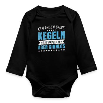 A life without skittles is possible but pointless - - Organic Longsleeve Baby Bodysuit - black - Front
