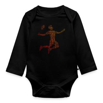 Badminton Players Men Squash Women - Organic Longsleeve Baby Bodysuit - black - Front