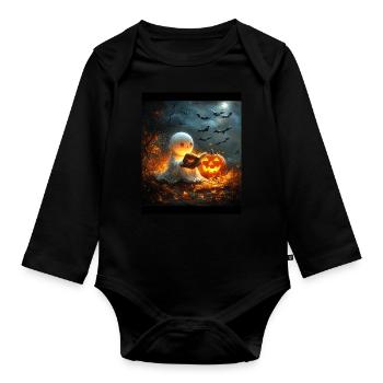 Cadeau d’Halloween Femmes Hommes Enfants Décoration - Body Bébé bio manches longues - noir - Devant