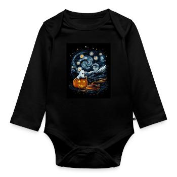 Cadeau d’Halloween Femmes Hommes Enfants Décoration - Body Bébé bio manches longues - noir - Devant