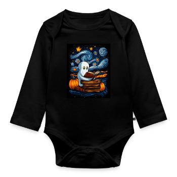 Cadeau d’Halloween Femmes Hommes Enfants Décoration - Body Bébé bio manches longues - noir - Devant