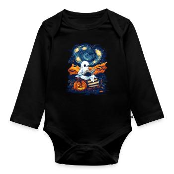 Cadeau d’Halloween Femmes Hommes Enfants Décoration - Body Bébé bio manches longues - noir - Devant