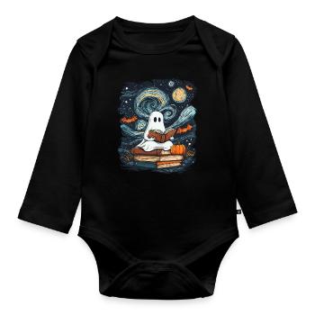 Cadeau d’Halloween Femmes Hommes Enfants Décoration - Body Bébé bio manches longues - noir - Devant