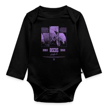 Discus Fish Cichlid Aquarium Fish Keeper - Organic Longsleeve Baby Bodysuit - black - Front