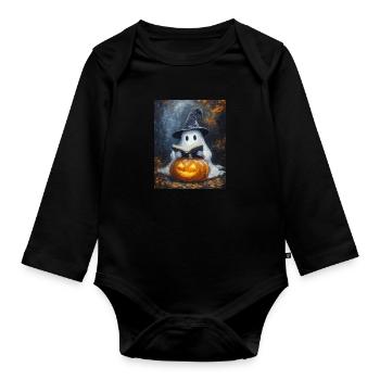Cadeau d’Halloween Femmes Hommes Enfants Décoration - Body Bébé bio manches longues - noir - Devant