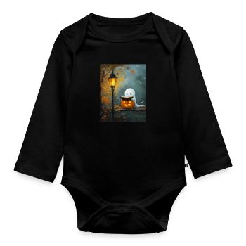 Cadeau d’Halloween Femmes Hommes Enfants Décoration - Body Bébé bio manches longues - noir - Devant