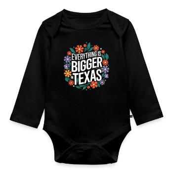 État du Texas Texans Texas - Body Bébé bio manches longues - noir - Devant
