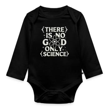 Atheism, Atheist, Anti-Religion, Agnostic - Organic Longsleeve Baby Bodysuit - black - Front