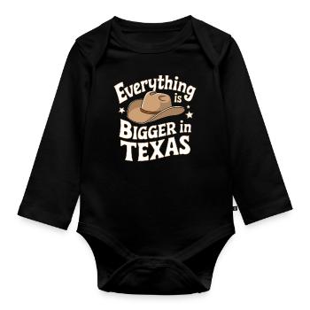 Texas State Texans Texas - Organic Longsleeve Baby Bodysuit - black - Front