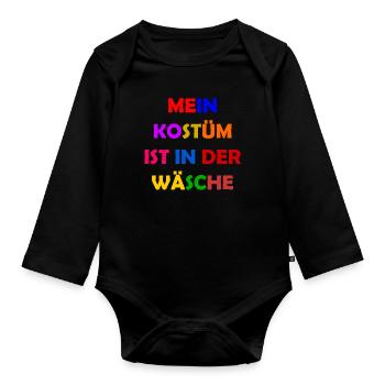 Costume de Carnaval Cadeau Femme Carnaval Carnaval - Body Bébé bio manches longues - noir - Devant