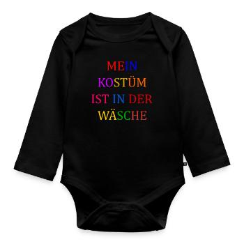 Costume de Carnaval Cadeau Femme Carnaval Carnaval - Body Bébé bio manches longues - noir - Devant