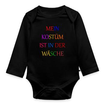 Costume de Carnaval Cadeau Femme Carnaval Carnaval - Body Bébé bio manches longues - noir - Devant