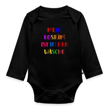 Costume de Carnaval Cadeau Femme Carnaval Carnaval - Body Bébé bio manches longues - noir - Devant