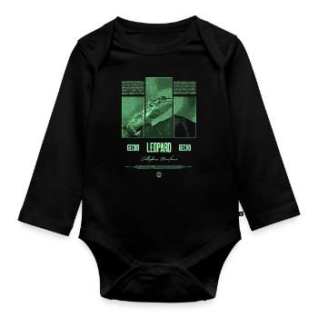 Leopard Gecko Reptile Keeper Streetwear - Organic Longsleeve Baby Bodysuit - black - Front