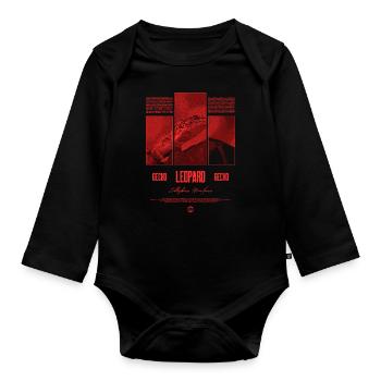 Leopard Gecko Reptile Keeper Streetwear - Organic Longsleeve Baby Bodysuit - black - Front