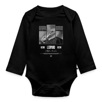 Leopard Gecko Reptile Keeper Streetwear - Organic Longsleeve Baby Bodysuit - black - Front