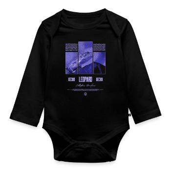 Leopard Gecko Reptile Keeper Streetwear - Organic Longsleeve Baby Bodysuit - black - Front