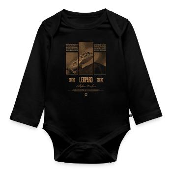 Leopard Gecko Reptile Keeper Streetwear - Organic Longsleeve Baby Bodysuit - black - Front