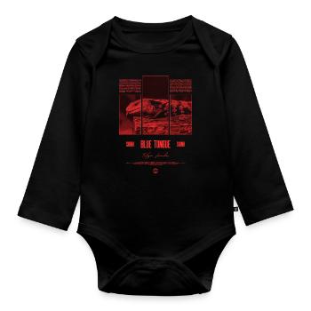 Blue Tongue Skink Reptile Keeper Streetwear - Baby Bio-Langarm-Body - Schwarz - Vorne