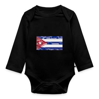 Cuba - Organic Longsleeve Baby Bodysuit - black - Front