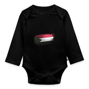 Sudan - Organic Longsleeve Baby Bodysuit - black - Front